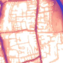 Daytime road noise heatmap for PR6 0AT