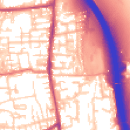 Daytime road noise heatmap for PR6 0AW
