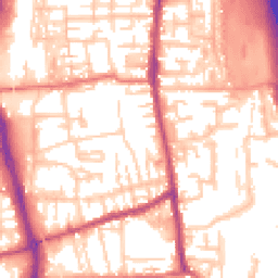 Daytime road noise heatmap for PR6 0BB
