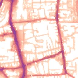 Daytime road noise heatmap for PR6 0BD
