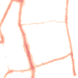 Night-time road noise heatmap for PR6 0BE