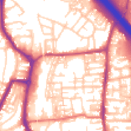Daytime road noise heatmap for PR6 0BF