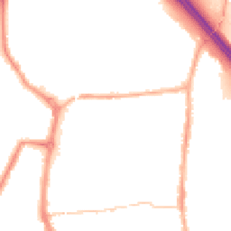 Night-time road noise heatmap for PR6 0BF