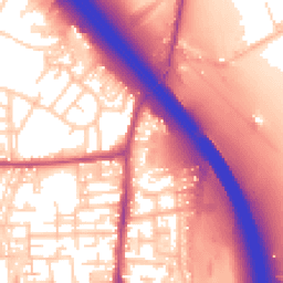 Daytime road noise heatmap for PR6 0BP