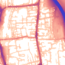 Daytime road noise heatmap for PR6 0BQ