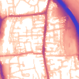 Daytime road noise heatmap for PR6 0BS