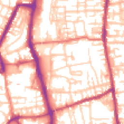 Daytime road noise heatmap for PR6 0BW