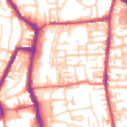 Daytime road noise heatmap for PR6 0DB