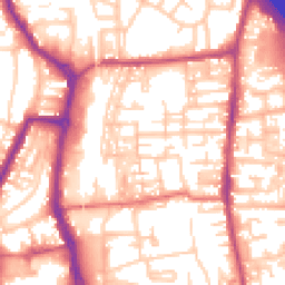 Daytime road noise heatmap for PR6 0DD