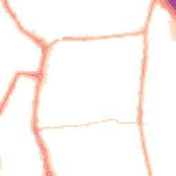 Night-time road noise heatmap for PR6 0DD