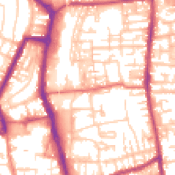 Daytime road noise heatmap for PR6 0DE
