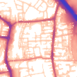 Daytime road noise heatmap for PR6 0DL