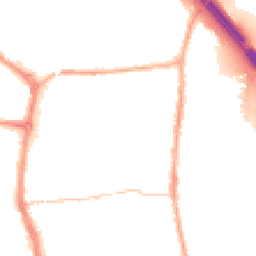 Night-time road noise heatmap for PR6 0DL