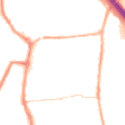 Night-time road noise heatmap for PR6 0DN