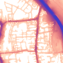 Daytime road noise heatmap for PR6 0DS