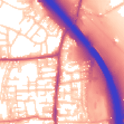 Daytime road noise heatmap for PR6 0DX