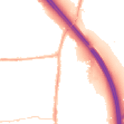 Night-time road noise heatmap for PR6 0DX