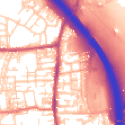 Daytime road noise heatmap for PR6 0DY