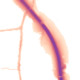 Night-time road noise heatmap for PR6 0ED