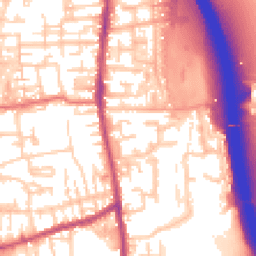 Daytime road noise heatmap for PR6 0EJ