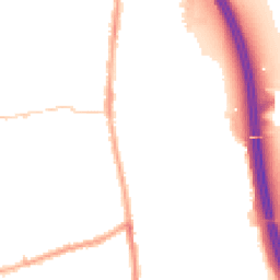Night-time road noise heatmap for PR6 0EJ