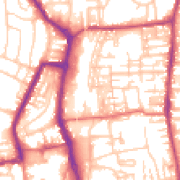 Daytime road noise heatmap for PR6 0FF