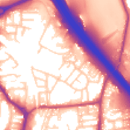 Daytime road noise heatmap for PR6 0JP
