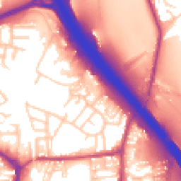 Daytime road noise heatmap for PR6 0JS