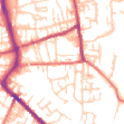 Daytime road noise heatmap for PR6 0NR