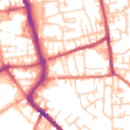 Daytime road noise heatmap for PR6 0NZ