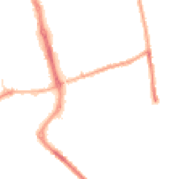 Night-time road noise heatmap for PR6 0NZ