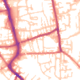 Daytime road noise heatmap for PR6 0PQ