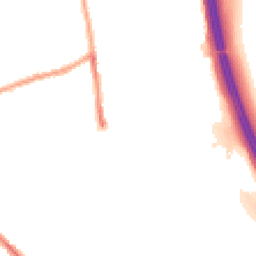 Night-time road noise heatmap for PR6 0QH