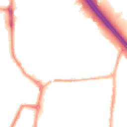 Night-time road noise heatmap for PR6 7AD
