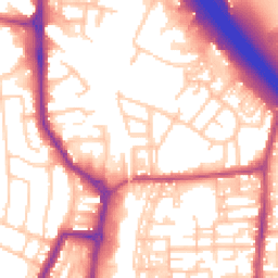 Daytime road noise heatmap for PR6 7AF