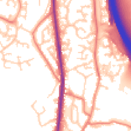 Daytime road noise heatmap for PR6 7AP