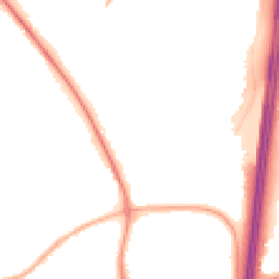 Night-time road noise heatmap for PR6 7DF