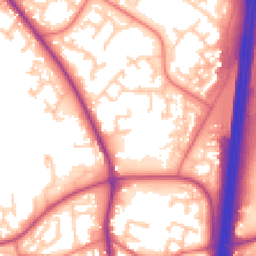 Daytime road noise heatmap for PR6 7DW