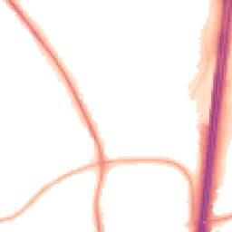 Night-time road noise heatmap for PR6 7DW