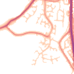 Daytime road noise heatmap for PR6 7EF