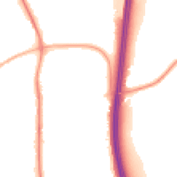 Night-time road noise heatmap for PR6 7FG