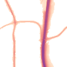 Night-time road noise heatmap for PR6 7FJ