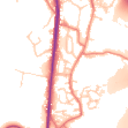 Daytime road noise heatmap for PR6 7HT