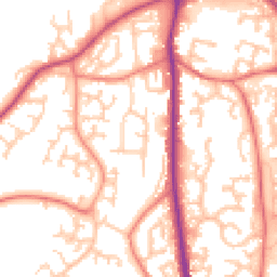 Daytime road noise heatmap for PR6 7JL