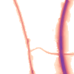 Night-time road noise heatmap for PR6 7JX