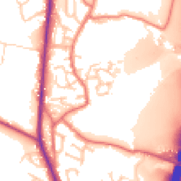 Daytime road noise heatmap for PR6 7LB