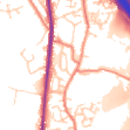 Daytime road noise heatmap for PR6 7LU