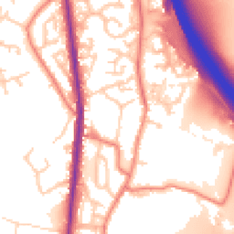 Daytime road noise heatmap for PR6 7LY