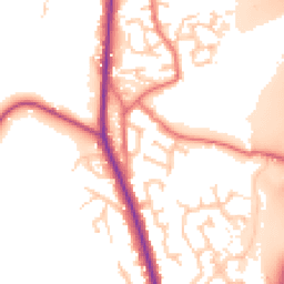 Daytime road noise heatmap for PR6 7NY