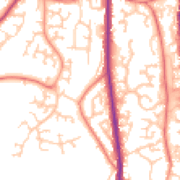 Daytime road noise heatmap for PR6 7QA